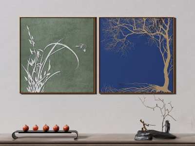 新中式装饰画3D模型下载